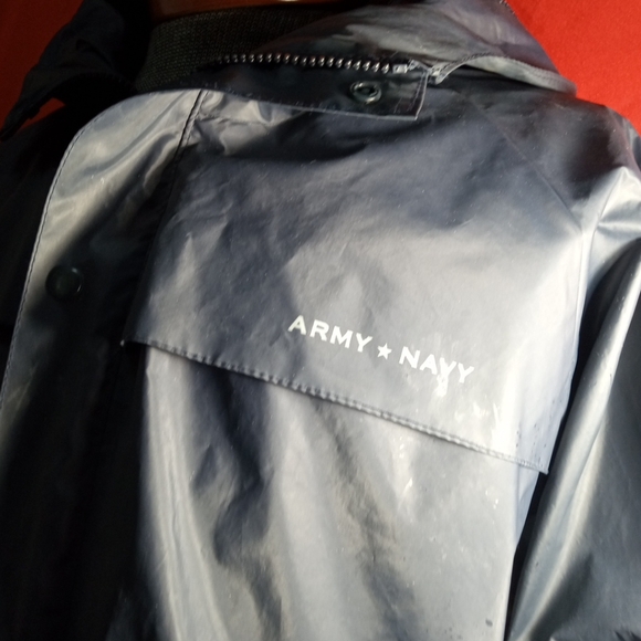MENS ARMY NAVY RAIN COAT - Picture 4 of 6